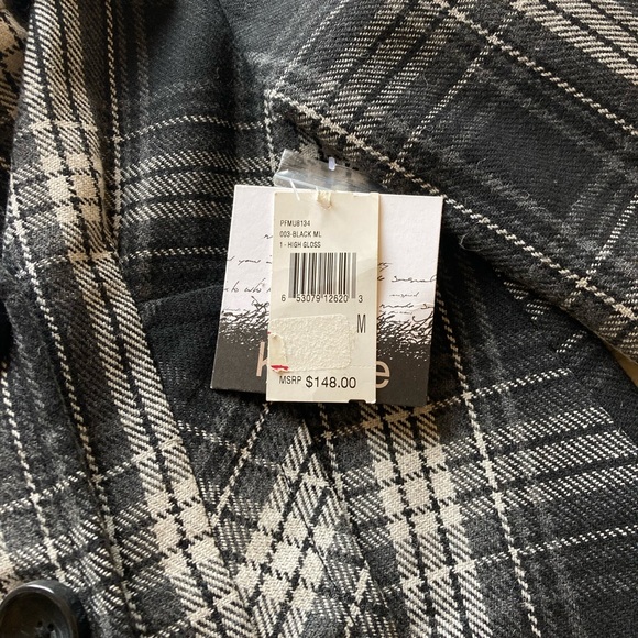 Kensie NWT Black, White, Grey Pea Coat Size medium Perfect for the Season 🖤🩶🤍 - Picture 4 of 5